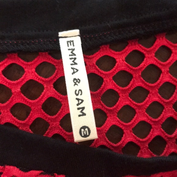 LF MESH RED CROP TOP NEVER WORN - Picture 2 of 2